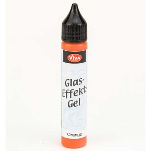 Viva Glaseffect Gel Transparant - Oranje